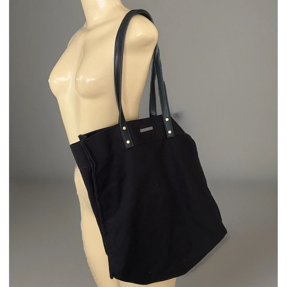 Lauren Ralph Lauren Tote Bag Handbag Shopper Fragrance Black 14.5x13.5 - Picture 3 of 9